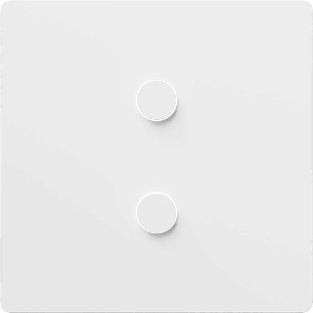 Clavier Lutron Alisse 2 boutons, blanc