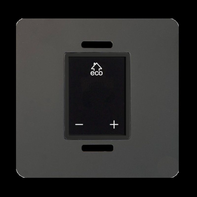 Thermostat dans une plaque Maarys anthracite